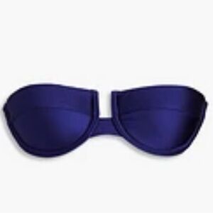 Zimmermann Navy Blue / Deep Purple Strapless Bikini Top